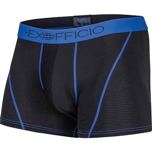 Men’s exofficio give-n-go 3” boxer brief black/royal blue sz S